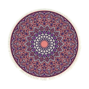 SOGA 90cm Purple Mandala Round Carpet for Living Room Bedroom Anti-slip Doormat, Home Decor, Home & Living, Home Decor, Rugs, Shaggy Rugs, ,  - AU DEPOT 1