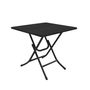 SOGA Black Dining Table Portable Square Surface Space Saving Folding Desk with Lacquered Legs Home Decor Table1205AA AU DEPOT - AU DEPOT