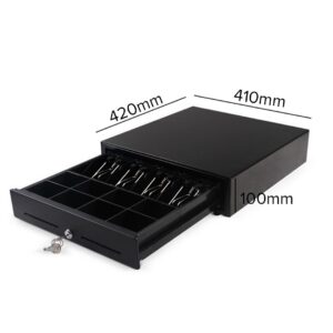 SOGA Black Heavy Duty Cash Drawer Electronic 4 Bills 8 Coins Cheque Slot Tray Pos 410, Business & Industrial, Retail, Money Handling, Cash Register & POS Terminal Accessories, Cash Drawers & Trays,  - AU DEPOT 2