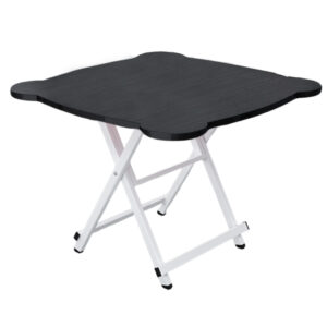 SOGA Black Minimalist Cat Ear Folding Table Indoor Outdoor Portable Stall Desk Home Decor Table1202 AU DEPOT - AU DEPOT