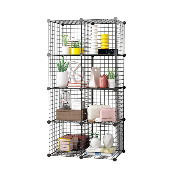 SOGA Black Portable 8-Cube Storage Organiser Foldable DIY Modular Grid Space Saving Shelf, Furniture, Storage & Shelving, Home Storage, , ,  - AU DEPOT 1