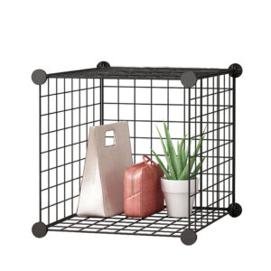 SOGA Black Portable Single Cube Storage Organiser Foldable DIY Modular Grid Space Saving Shelf NetBox1001 AU DEPOT - AU DEPOT