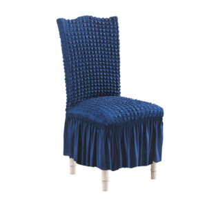 SOGA Blue Chair Cover Seat Protector with Ruffle Skirt Stretch Slipcover Wedding Party Home Decor Chaircov22B AU DEPOT - AU DEPOT