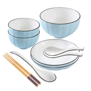 SOGA Blue Japanese Style Ceramic Dinnerware Crockery Soup Bowl Plate Server Kitchen Home Decor Set of 7, Kitchenware, Table Top, Dinnerware, Bowl, ,  - AU DEPOT 1