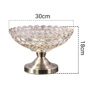 SOGA Bronze Pedestal Crystal Glass Fruit Bowl Candy Holder Countertop Dessert Serving Basket Decor, Kitchenware, Food Preperation, Food Prep, Cleaning & Organising, ,  - AU DEPOT 2