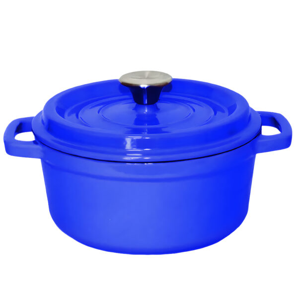 SOGA Cast Iron 24cm Enamel Porcelain Stewpot Casserole Stew Cooking Pot With Lid 3.6L Blue, Home & Living, Kitchen & Dining, Cookware, Casserole Dishes, ,  - AU DEPOT 1