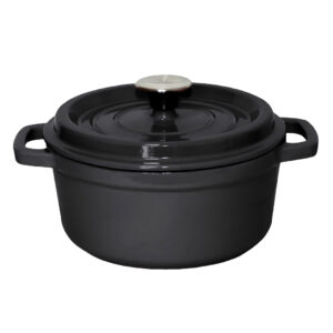 SOGA Cast Iron 24cm Stewpot Casserole Stew Cooking Pot With Lid 3.6L Black, Home & Living, Kitchen & Dining, Cookware, Casserole Dishes, ,  - AU DEPOT 1