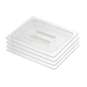 SOGA Clear Gastronorm 12 GN Lid Food Tray Top Cover Bundle of 4 Baking Trays VICLid12X4 AU DEPOT Baking Trays - AU DEPOT