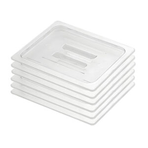 SOGA Clear Gastronorm 12 GN Lid Food Tray Top Cover Bundle of 6 Baking Trays VICLid12X6 AU DEPOT Baking Trays - AU DEPOT