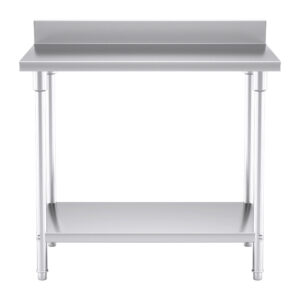 SOGA Commercial Catering Kitchen Stainless Steel Prep Work Bench Table with Back-splash 100*70*85cm, furniture, kitchen & dining room furniture, buffets, sideboards & kitchen islands, , ,  - AU DEPOT 2