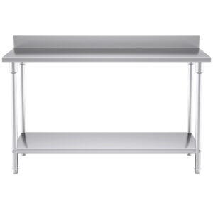 SOGA Commercial Catering Kitchen Stainless Steel Prep Work Bench Table with Back-splash 150*70*85cm, furniture, kitchen & dining room furniture, buffets, sideboards & kitchen islands, , ,  - AU DEPOT 2