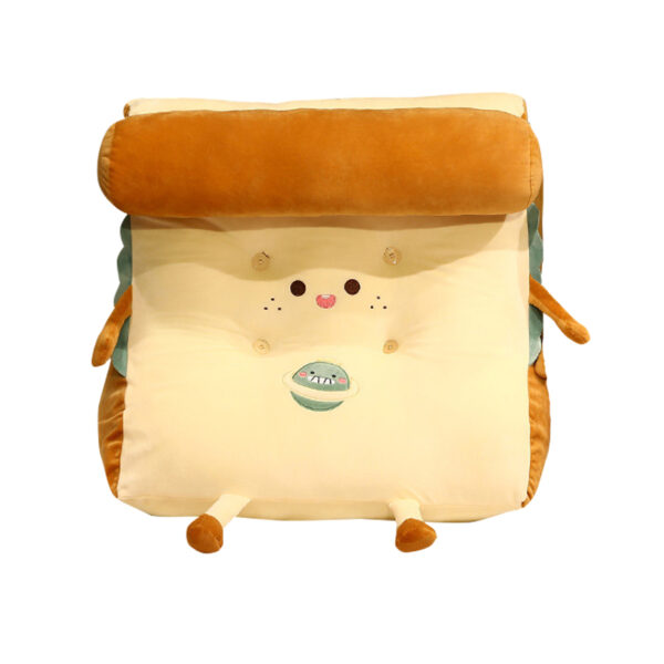 SOGA Cute Face Toast Bread Wedge Cushion Stuffed Plush Cartoon Back Support Pillow Home Decor, Furniture, Living Room Furniture, Occasional Chairs, , ,  - AU DEPOT 1