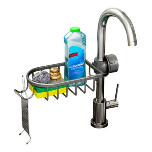 SOGA Dark Grey Single Kitchen Sink Organiser Faucet Soap Sponge Caddy Rack Storage Drainer, Home, Bathroom, Bathroom Accessories, Bathroom Storage, ,  - AU DEPOT 1