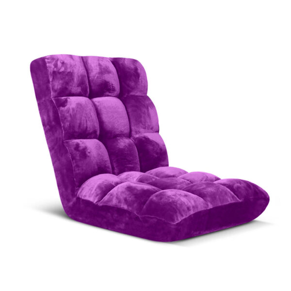 SOGA Floor Recliner Folding Lounge Sofa Futon Couch Folding Chair Cushion Purple, Furniture, Living Room Furniture, Occasional Chairs, , ,  - AU DEPOT 1