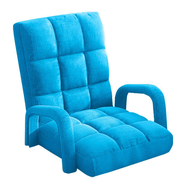 SOGA Foldable Lounge Cushion Adjustable Floor Lazy Recliner Chair with Armrest Blue, Furniture, Living Room Furniture, Occasional Chairs, , ,  - AU DEPOT 1