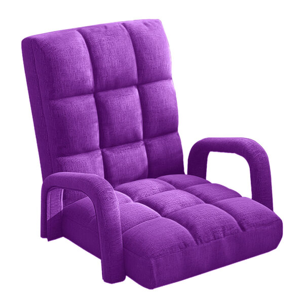 SOGA Foldable Lounge Cushion Adjustable Floor Lazy Recliner Chair with Armrest Purple, Furniture, Living Room Furniture, Occasional Chairs, , ,  - AU DEPOT 1