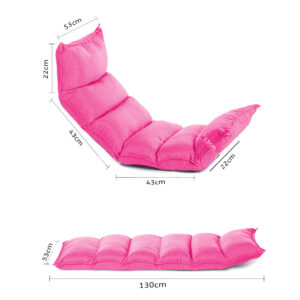 SOGA Foldable Tatami Floor Sofa Bed Meditation Lounge Chair Recliner Lazy Couch Pink, Furniture, Living Room Furniture, Occasional Chairs, , ,  - AU DEPOT 2