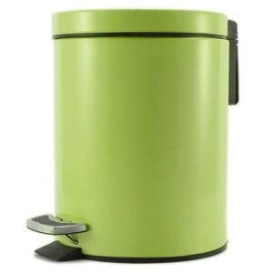 SOGA Foot Pedal Stainless Steel Rubbish Recycling Garbage Waste Trash Bin Round 12L Green Kitchen Bins RubbishBinRound12LGreen AU DEPOT Kitchen Bins - AU DEPOT