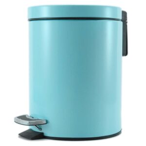 SOGA Foot Pedal Stainless Steel Rubbish Recycling Garbage Waste Trash Bin Round 7L Blue Kitchen Bins RubbishBinRound7LBlue AU DEPOT Kitchen Bins - AU DEPOT