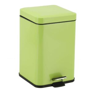 SOGA Foot Pedal Stainless Steel Rubbish Recycling Garbage Waste Trash Bin Square 12L Green Kitchen Bins RubbishBinSquare12LGreen AU DEPOT Kitchen Bins - AU DEPOT