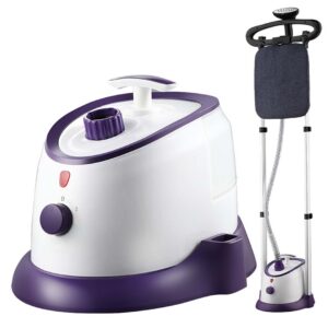 SOGA Garment Steamer Vertical Twin Pole Clothes 1700ml 1800w Professional Steaming Kit Purple Irons Steam Stations GarmentSteamerTwinPolePurple AU DEPOT Irons & Steam Stations - AU DEPOT