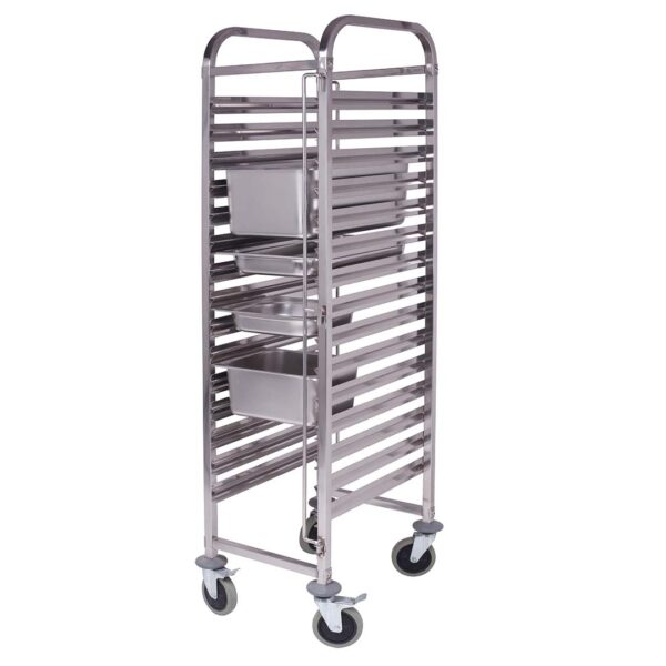 SOGA Gastronorm Trolley 15 Tier Stainless Steel Bakery Trolley Suits GN 1/1 Pans, Business & Industrial, Food Service, Food Service Carts, , ,  - AU DEPOT 1