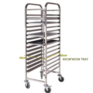 SOGA Gastronorm Trolley 16 Tier Stainless Steel with Aluminum Baking Pan Cooking Tray for Bakers, Kitchenware, Food Preperation, Food Prep, Cleaning & Organising, ,  - AU DEPOT 2