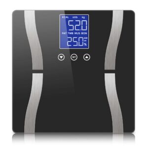 SOGA Glass LCD Digital Body Fat Scale Bathroom Electronic Gym Water Weighing Scales Black bathroom scales BodyFatScaleBlack AU DEPOT bathroom scales - AU DEPOT