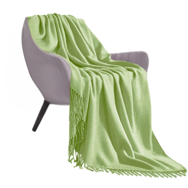 SOGA Green Acrylic Knitted Throw Blanket Solid Fringed Warm Cozy Woven Cover Couch Bed Sofa Home Decor, Home, Bed Linen, Throws And Blankets, Blankets, ,  - AU DEPOT 1