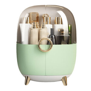 SOGA Green Transparent Countertop Makeup Organiser Cosmetic Storage Waterproof Dustproof Bathroom Skincare Holder with Lid Bathroom Storage BathF904 AU DEPOT Bathroom Storage - AU DEPOT