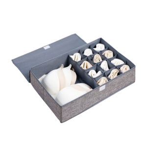 SOGA Grey Flip Top Underwear Storage Box Foldable Wardrobe Partition Drawer Home Organiser SBox031 AU DEPOT - AU DEPOT