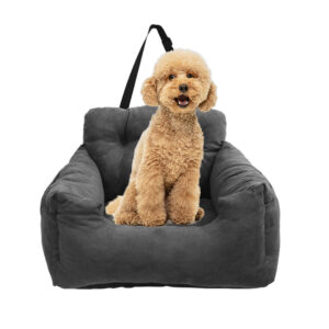 SOGA Grey Pet Car Seat Sofa Safety Soft Padded Portable Travel Carrier Bed CarPet123 AU DEPOT - AU DEPOT