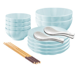 SOGA Light Blue Japanese Style Ceramic Dinnerware Crockery Soup Bowl Plate Server Kitchen Home Decor Set of 10, Kitchenware, Table Top, Dinnerware, Bowl, ,  - AU DEPOT 1