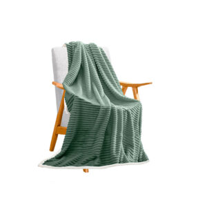 SOGA Light Green Throw Blanket Warm Cozy Double Sided Thick Flannel Coverlet Fleece Bed Sofa Comforter Blankets Blanket307 AU DEPOT Blankets - AU DEPOT