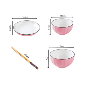 SOGA Pink Japanese Style Ceramic Dinnerware Crockery Soup Bowl Plate Server Kitchen Home Decor Set of 12, Kitchenware, Table Top, Dinnerware, Bowl, ,  - AU DEPOT 2