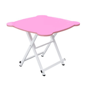 SOGA Pink Minimalist Cat Ear Folding Table Indoor Outdoor Portable Stall Desk Home Decor Table1201 AU DEPOT - AU DEPOT