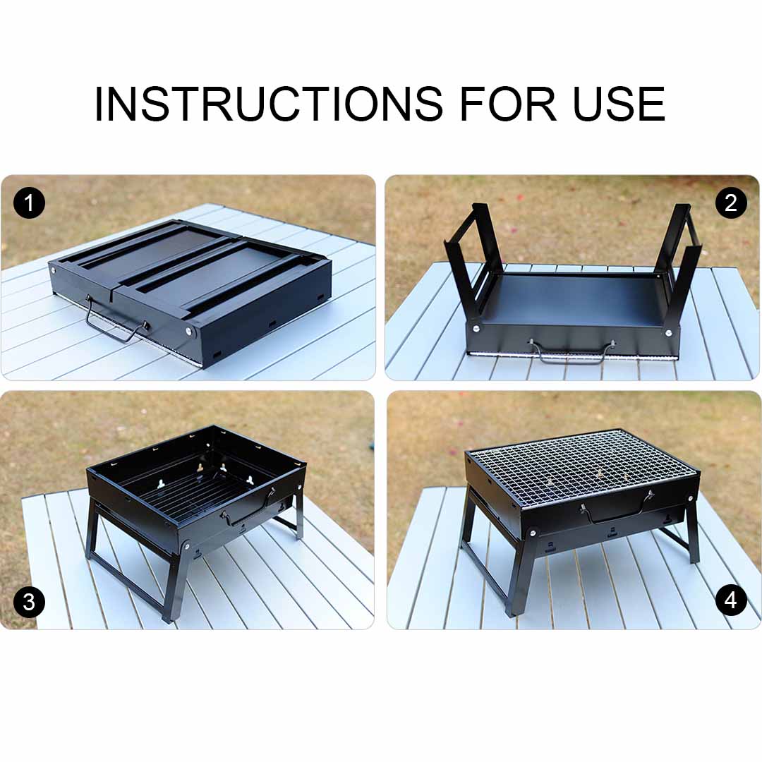 SOGA Portable Mini Folding Thick Box-type Charcoal Grill for Outdoor BBQ Camping, Sports & Outdoors, Camping & Hiking, Gas & Fuel Appliances, Portable Stoves, ,  - AU DEPOT 7