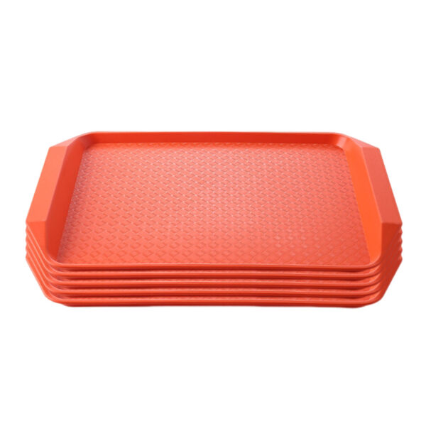 SOGA Rectangular Serving Tray Heavy Duty Waterproof Stackable Plastic Food Snack Pan Set of 5 Orange, Home & Living, Kitchen & Dining, Servingware, Serving Platters & Trays, ,  - AU DEPOT 1