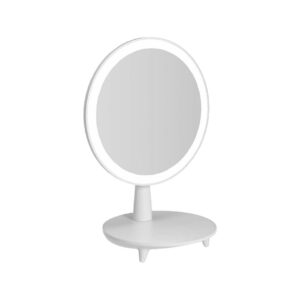 SOGA Round White Rechargeable LED Light Makeup Mirror Tabletop Vanity Home Decor Bathroom Storage BathG535 AU DEPOT Bathroom Storage - AU DEPOT