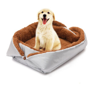 SOGA Silver Dual purpose Cushion Nest Cat Dog Bed Warm Plush Kennel Mat Pet Home Travel Essentials CarPetBag04 AU DEPOT - AU DEPOT