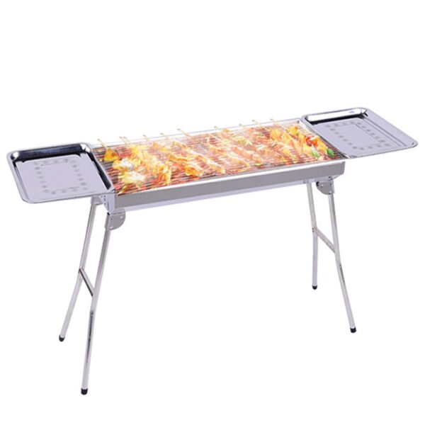 SOGA Skewers Grill with Side Tray Portable Stainless Steel Charcoal BBQ Outdoor 6-8 Persons, home & living, outdoor living, barbecues, barbecues, freestanding,  - AU DEPOT 1