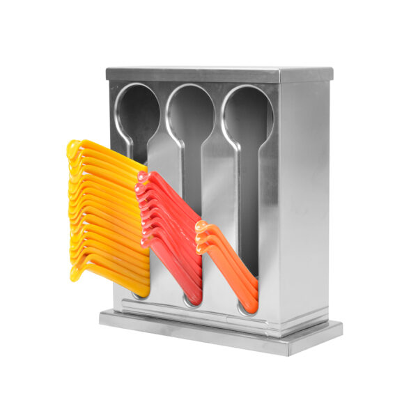 SOGA Stainless Steel Buffet Restaurant Spoon Utensil Holder Storage Rack 3 Holes, Home & Living, Kitchen & Dining, Tableware, Cutlery, ,  - AU DEPOT 1