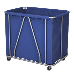 SOGA Stainless Steel Commercial Large Soiled Linen Laundry Trolley Cart with Wheels Blue Soga057B AU DEPOT - AU DEPOT