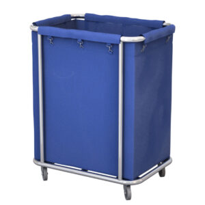 SOGA Stainless Steel Commercial Square Soiled Linen Laundry Trolley Cart with Wheels Blue, Business & Industrial, Food Service, Food Service Carts, , ,  - AU DEPOT 1