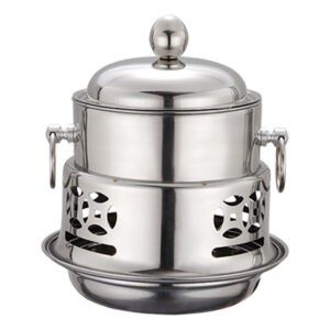 SOGA Stainless Steel Mini Asian Buffet Hot Pot Single Person Shabu Alcohol Stove Burner with Lid ChafingDishHotPot4 AU DEPOT - AU DEPOT