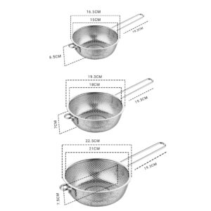 SOGA Stainless Steel Perforated Colander Fine Mesh Net Food Strainer Basket with Handle Skimmer Sieve Set, Home & Living, Kitchen & Dining, Kitchen Tools & Utensils, Food Strainers, ,  - AU DEPOT 2