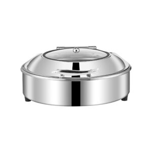 SOGA Stainless Steel Round Chafing Dish Tray Buffet Cater Food Warmer Chafer with Top Lid, Furniture, Kitchen & Dining Room Furniture, Buffets, Sideboards & Kitchen Islands, , ,  - AU DEPOT 1