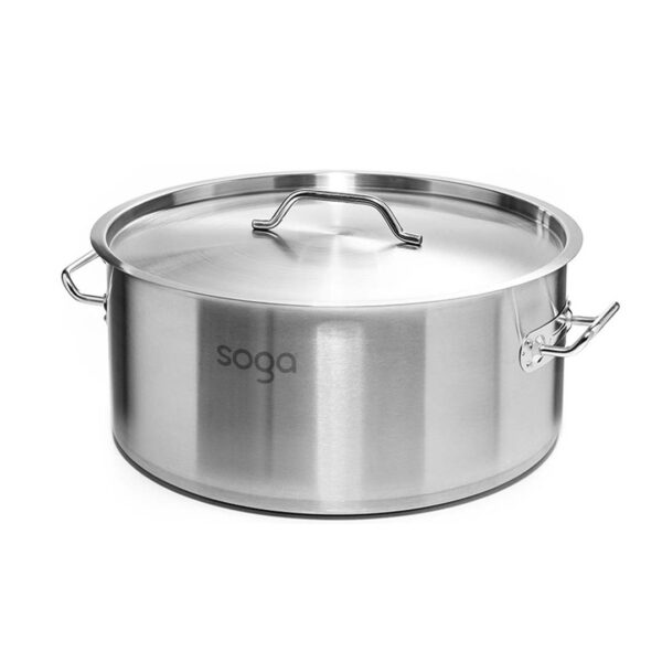 SOGA Stock Pot 32L Top Grade Thick Stainless Steel Stockpot 18/10, home & living, kitchen & dining, cookware, stock & multi pots, ,  - AU DEPOT 1