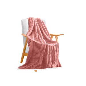 SOGA Throw Blanket Warm Cozy Double Sided Thick Flannel Coverlet Fleece Bed Sofa Comforter Pink Blankets Blanket309 AU DEPOT Blankets - AU DEPOT