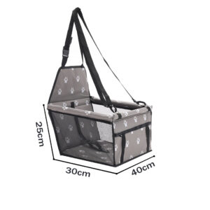 SOGA Waterproof Pet Booster Car Seat Breathable Mesh Safety Travel Portable Dog Carrier Bag Grey, Pet Supplies, Dogs, Carriers & Travel Products, , ,  - AU DEPOT 2